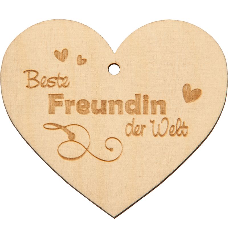 Holzherz "Beste Freundin der Welt"