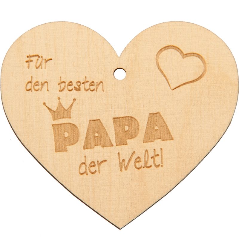 Holzherz "Für den besten Papa der Welt!"