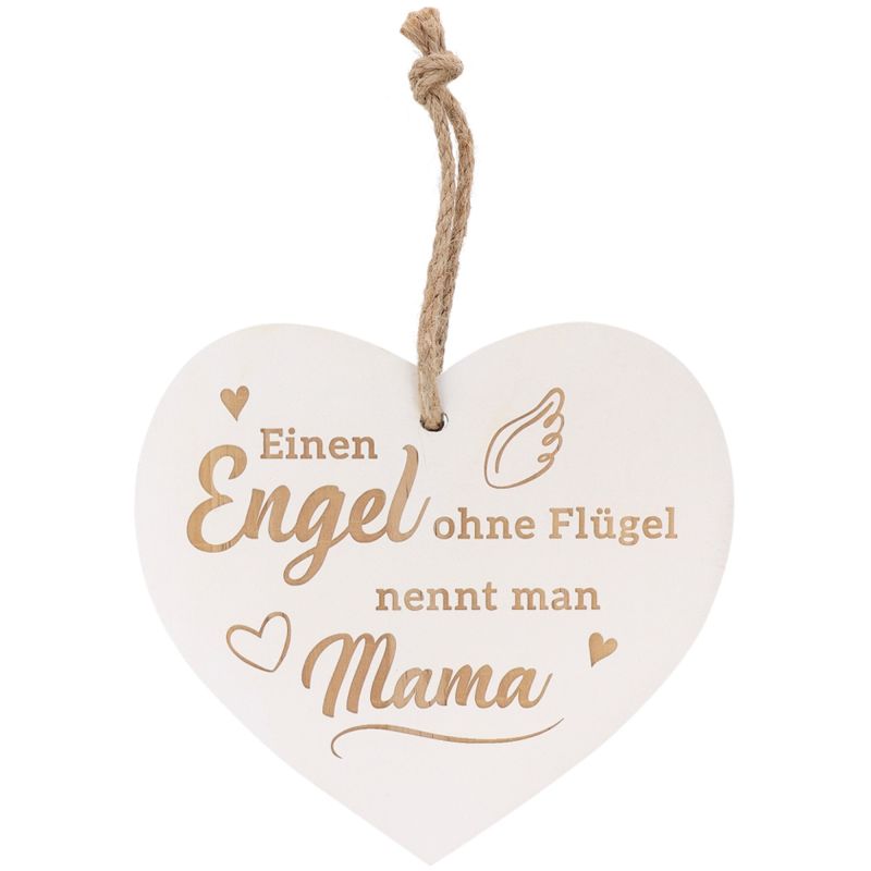 Vintage-Herz "Einen Engel ohne Flügel nennt man Mama"