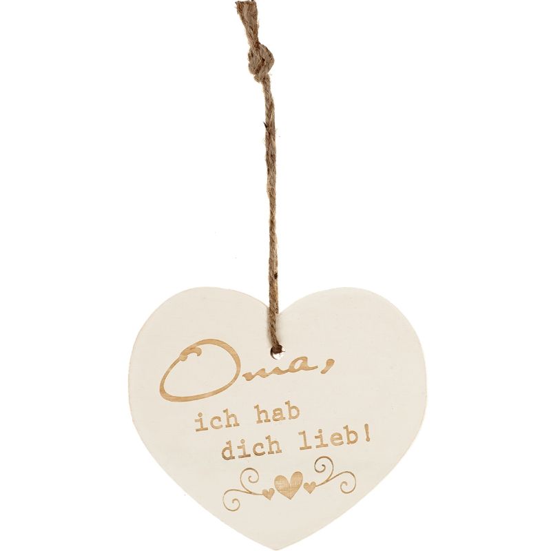 Holzherz "Oma ich hab dich lieb!"