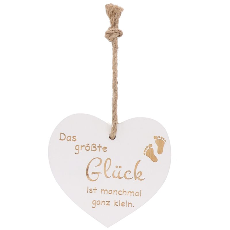 Holzherz "Das größte Glück ist manchmal ganz klein"