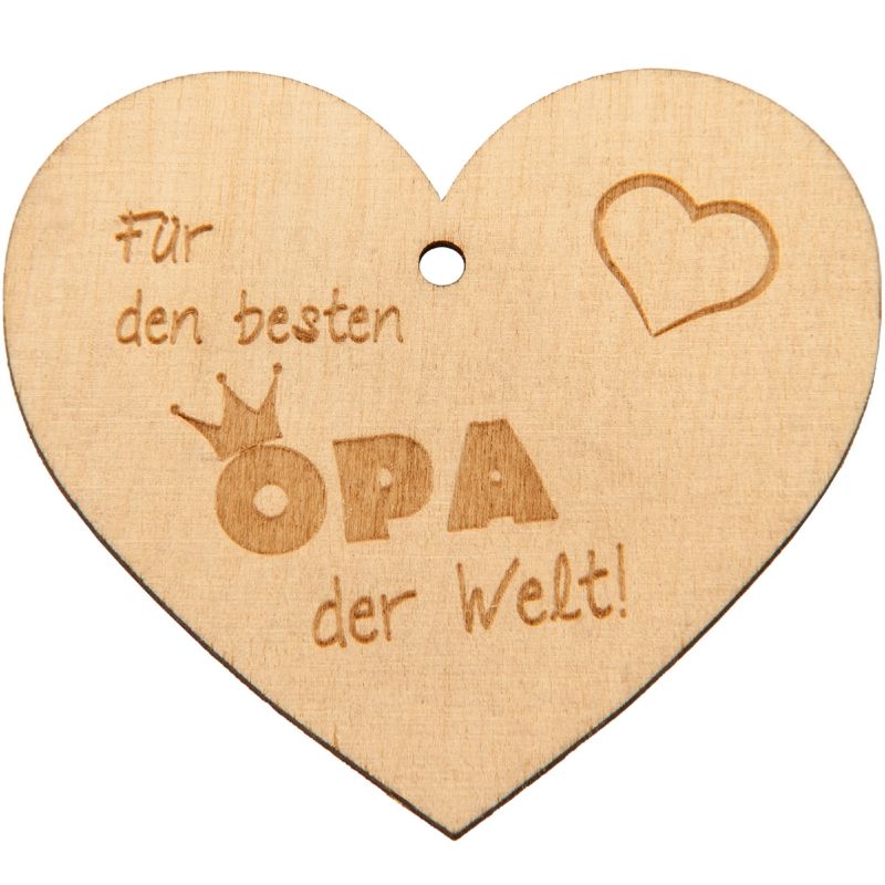 Holzherz "Für den besten Opa der Welt!"